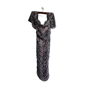 Missguided Floral Maxi Dress Ruched Bodycon‎ Evening Party Dress US 6